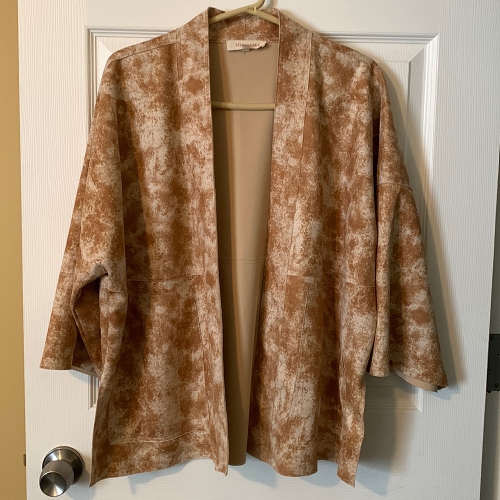 Micro Suede Cardigan Jacket, L